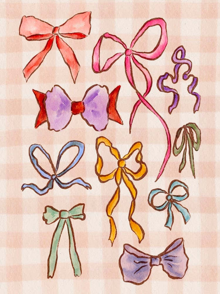 Watercolor Bows