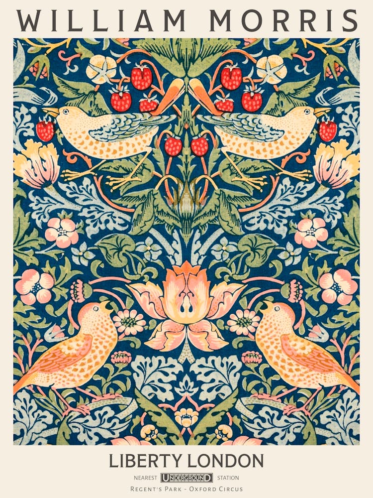 Liberty Print William Morris Strawberry Thief Pattern