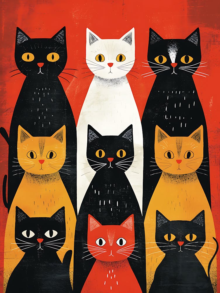 Group Of Cats 3