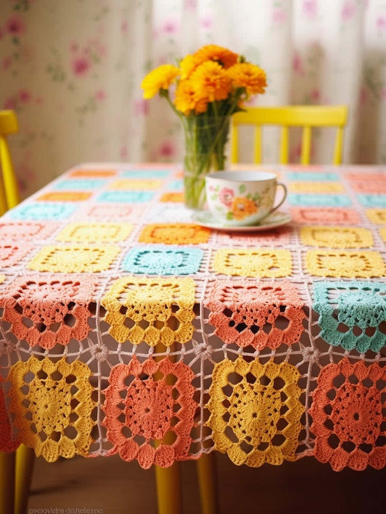 Nans Crochet Table Photography