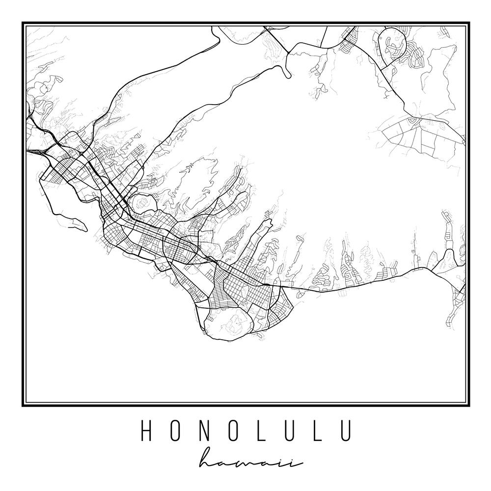 Honolulu Hawaii Street Map