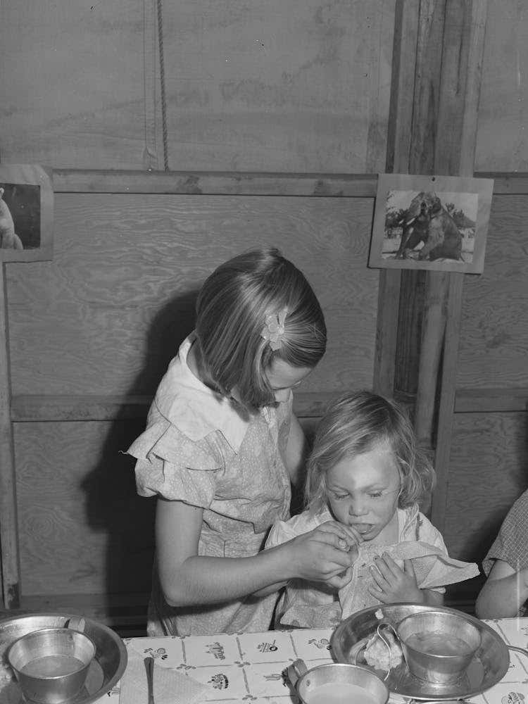 Lunch At The Nursery School At The Fsa (Farm Security Administration) Mobile Camp For Migratory Farm Workers, Odel