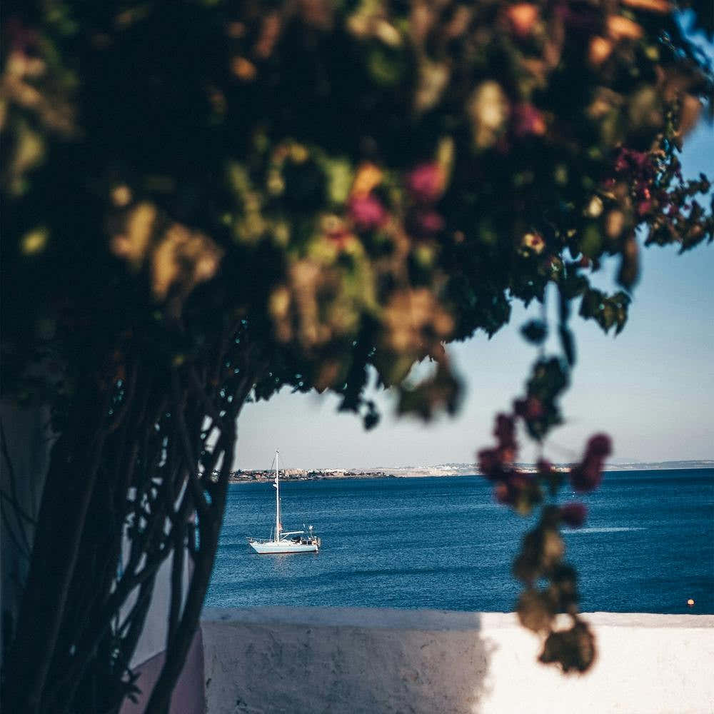 The Little Sailboat Along The Coast Of Cascais Portugal Square
