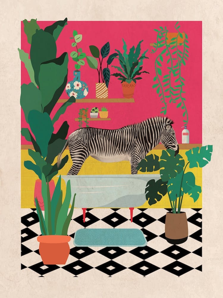 Zebra Bathtime