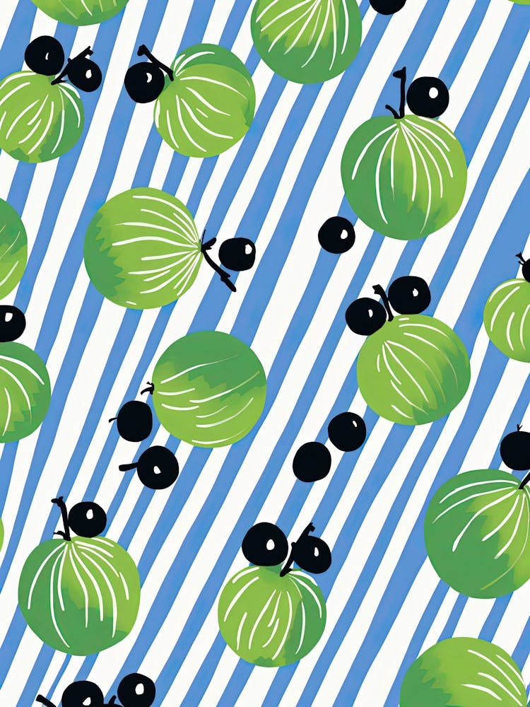 Gooseberries Fruit Summer Illustration 2