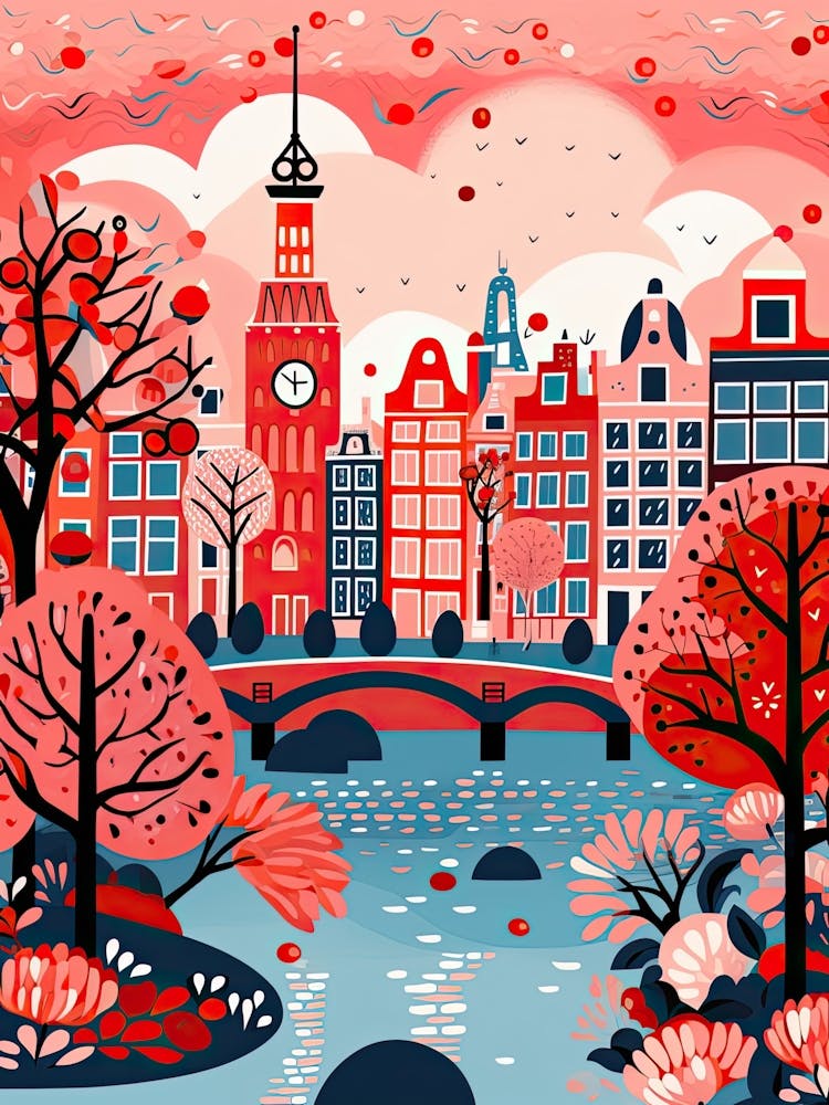 Amsterdam, Illustration In The Style Of Pop Art 2