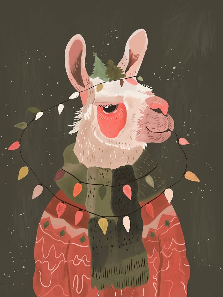 Festive Glow Llama