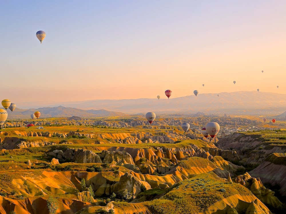 Hot Air Balloons Over The Valley