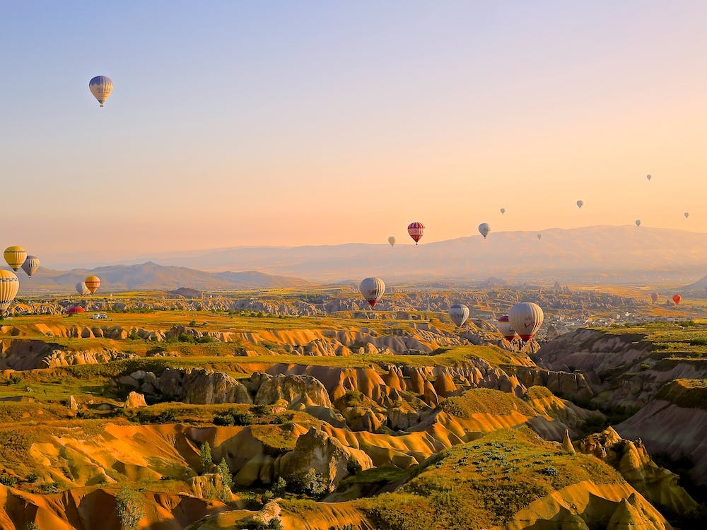 Hot Air Balloons Over The Valley