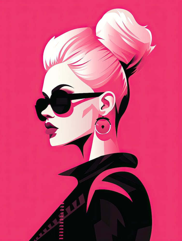 Punk Attitude in Minimalist Pink