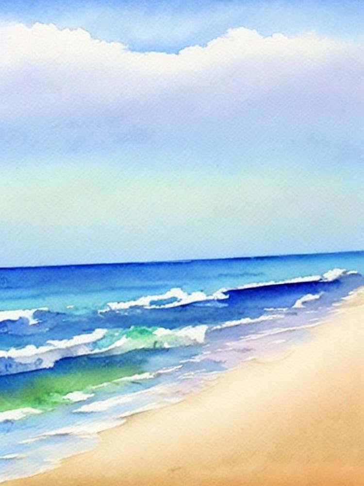 Brighton Beach, Australia Watercolour