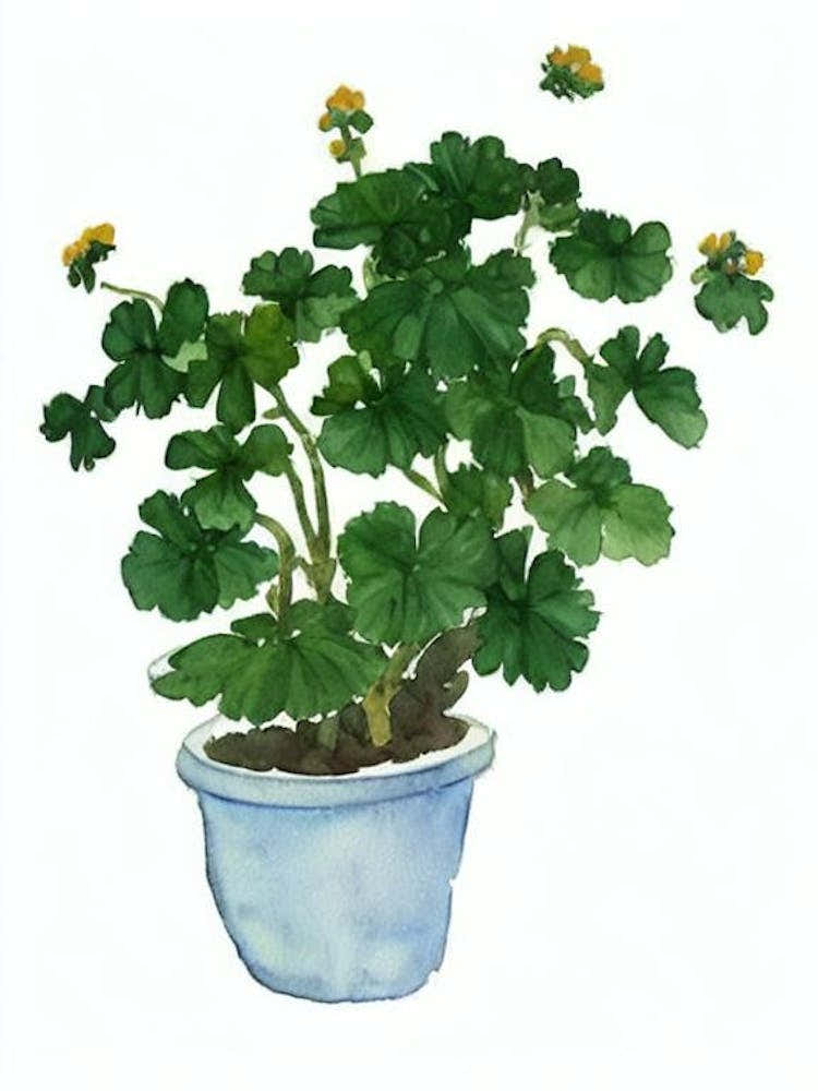 Martha Washington Geranium (Pelargonium Domesticum) Watercolor