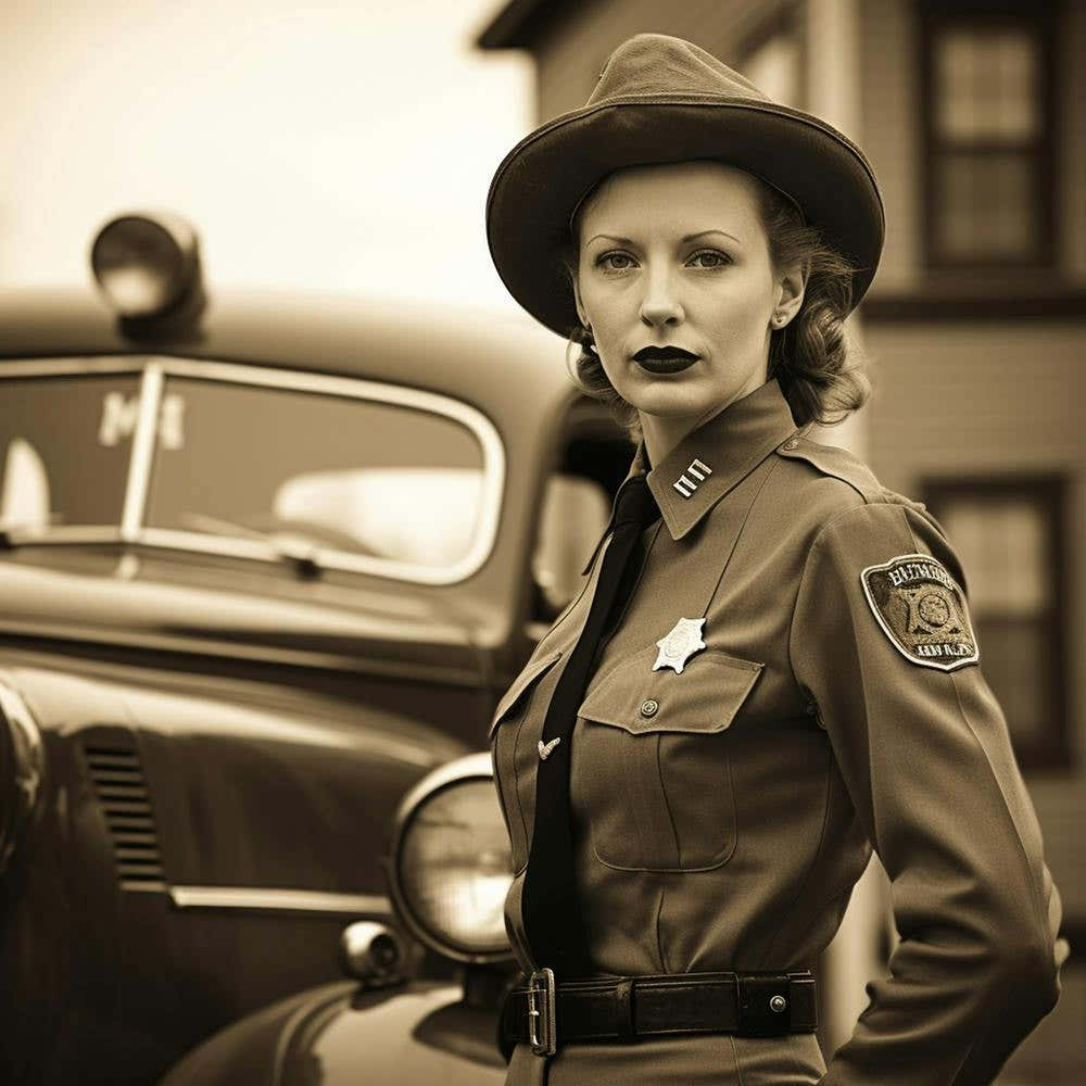 Vintage Female Police Officer