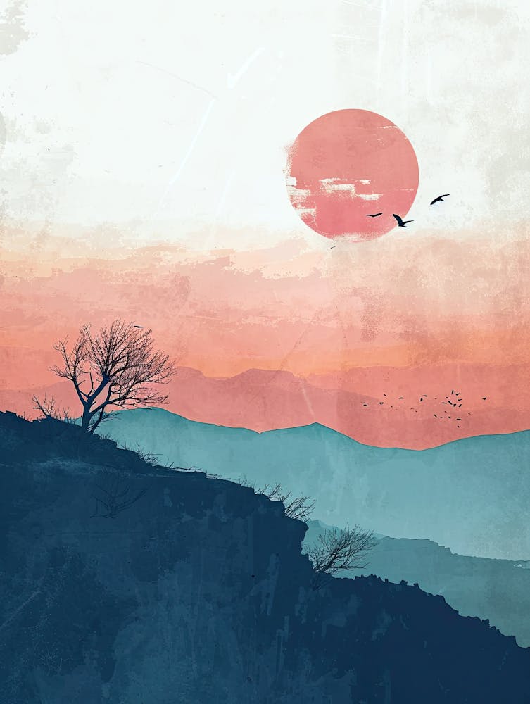 Sunset In The Mountains 1