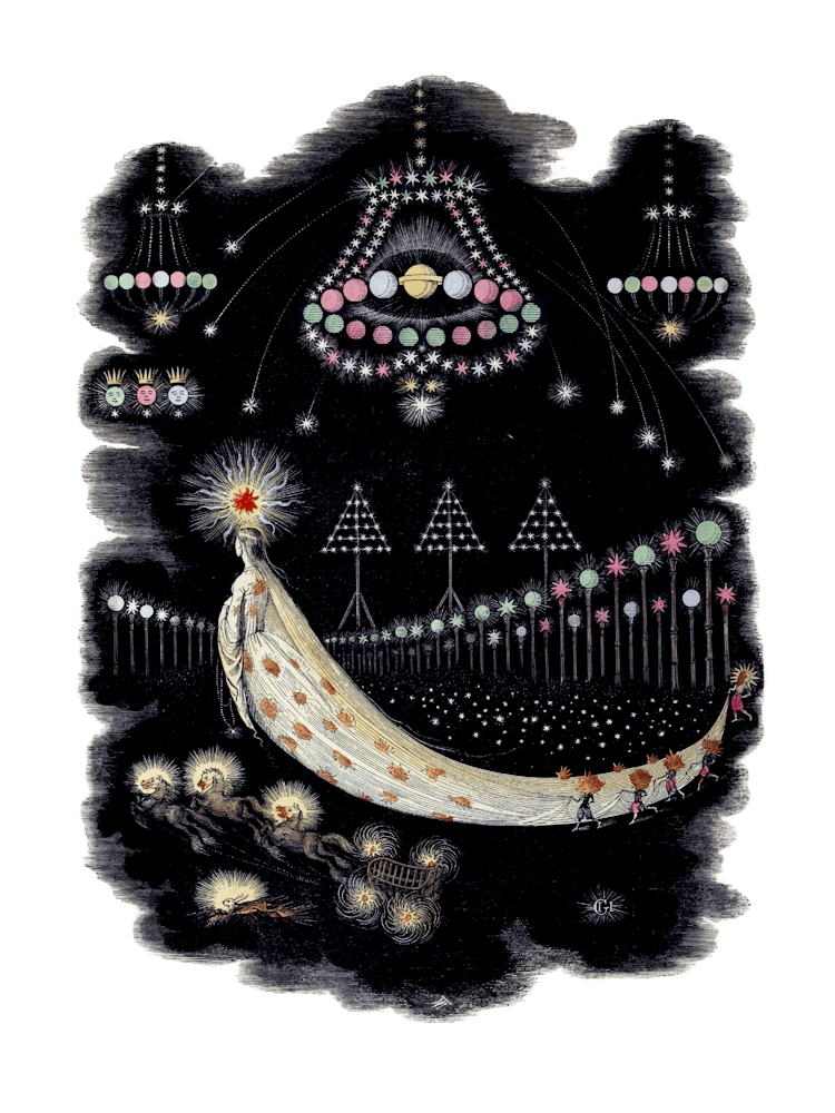 The Peregrinations of a Comet 1844 (french) by J.J. Grandville HD