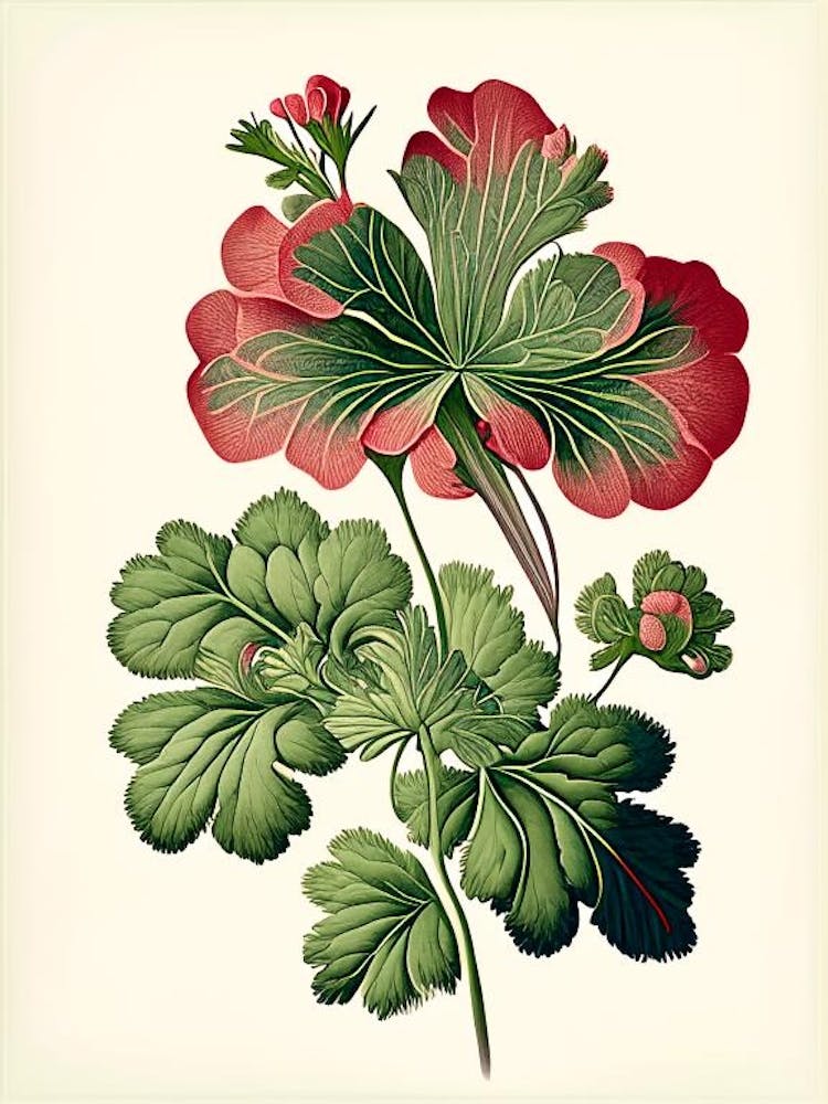 Wild Geranium Wildflower Vintage Botanical 2