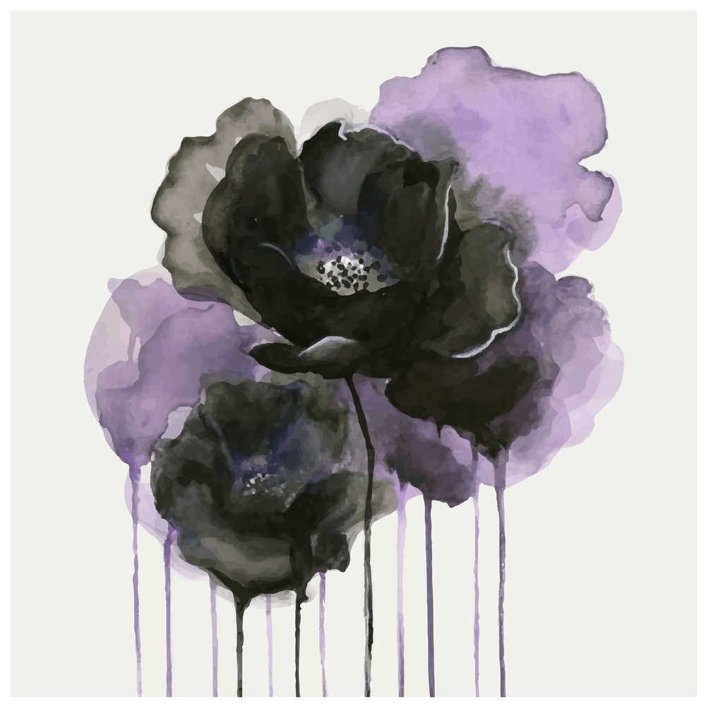 Black And Purple Flowers