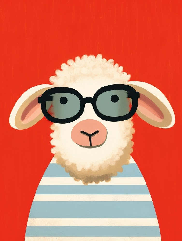 Little Sheep 1 Wearing Sunglasses