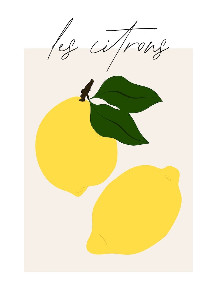 Les Citrons - Lemon Print 1