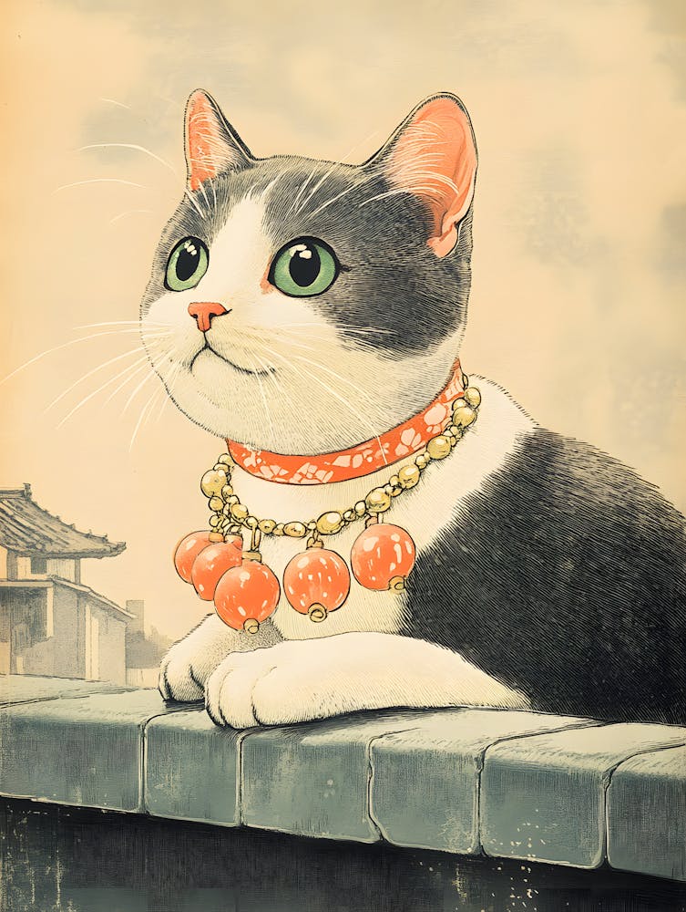 Cat With Necklace