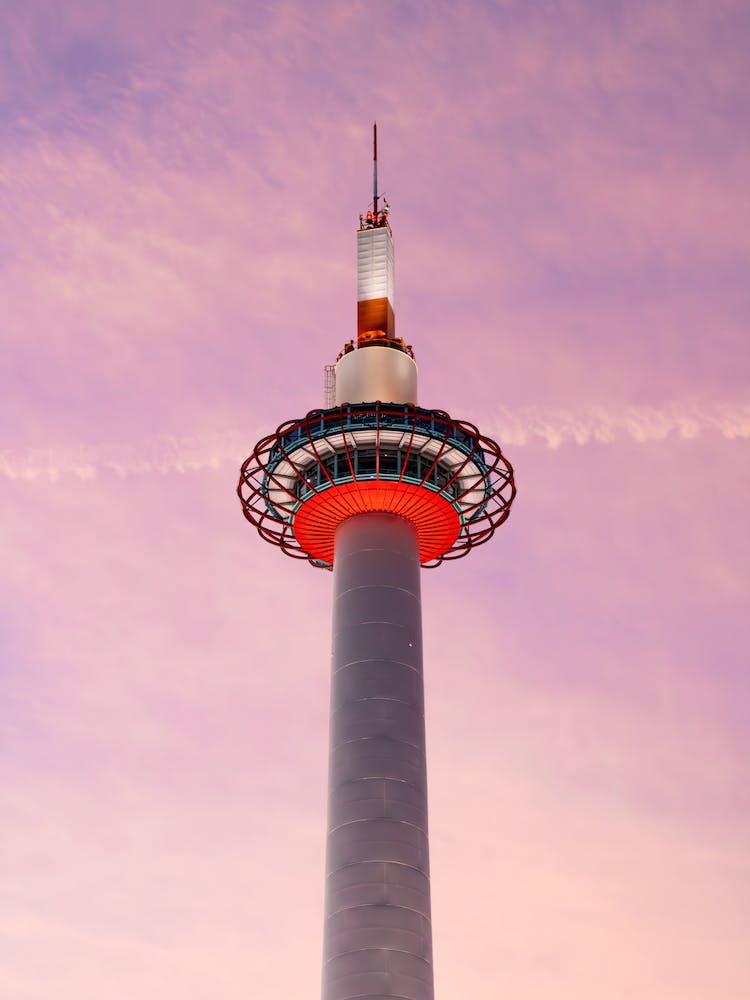 Kyoto Tower At Sunset