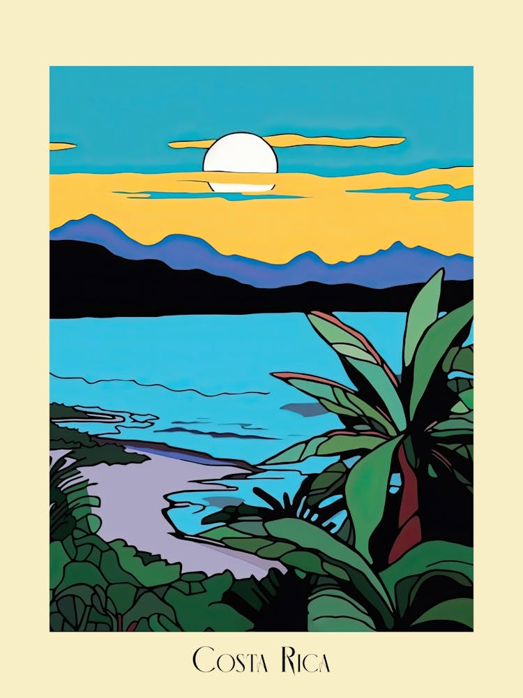Poster Of Minimal Design Style Of Costa Rica 1