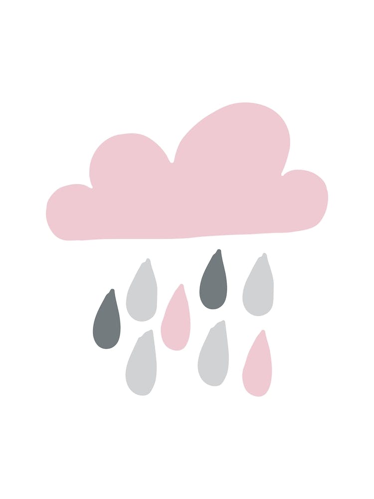 Rain Cloud Pink And Grey