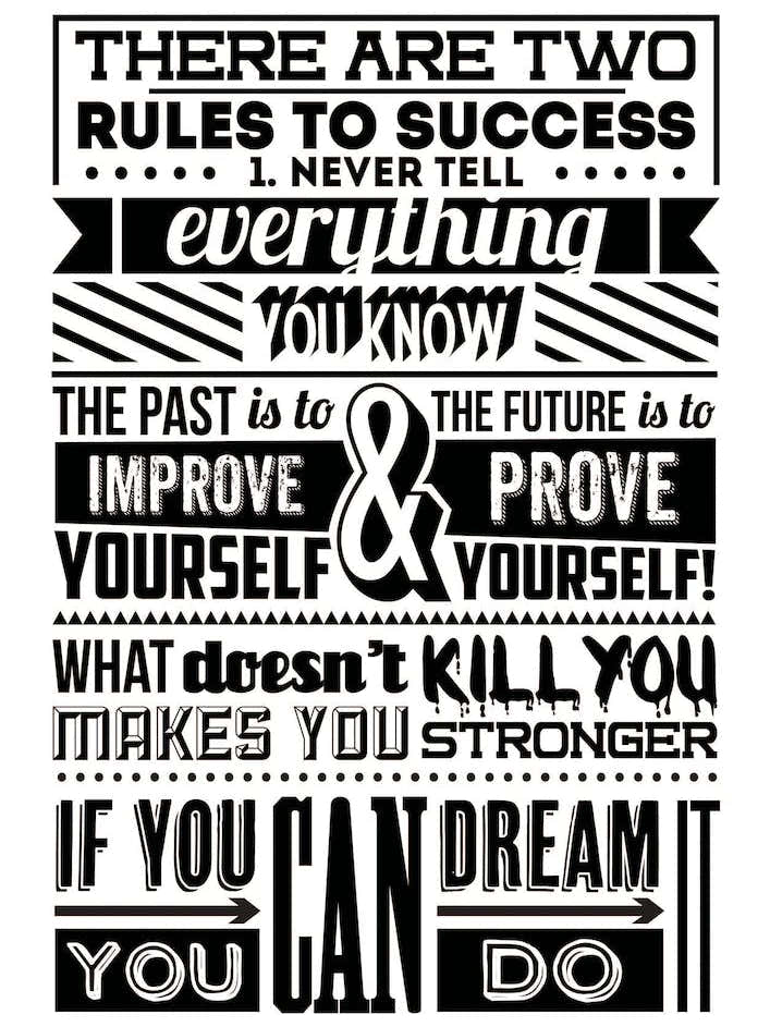 Rules To Success Vintage