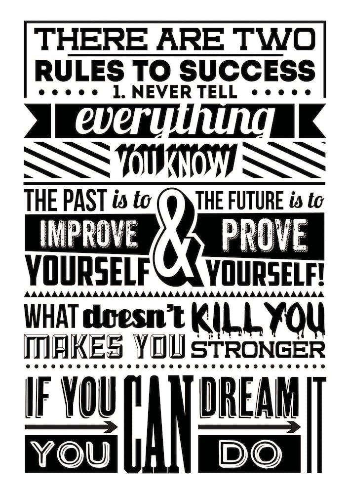 Rules To Success Vintage