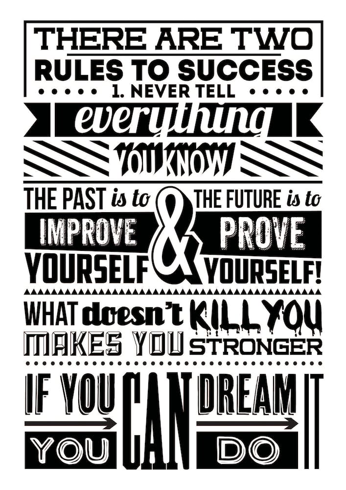 Rules To Success Vintage