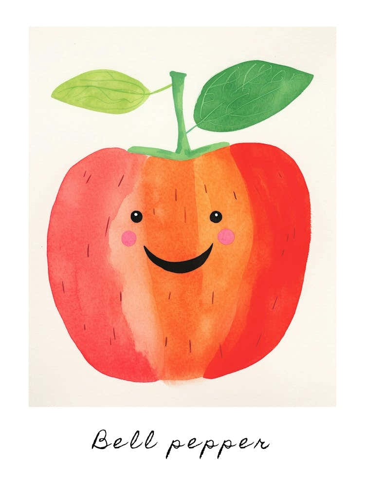 Friendly Kids Bell Pepper 2 Poster