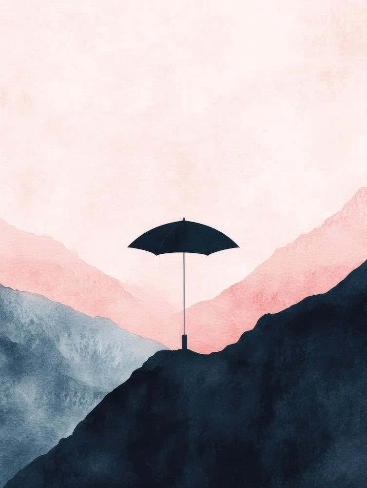 Umbrella On A Hill