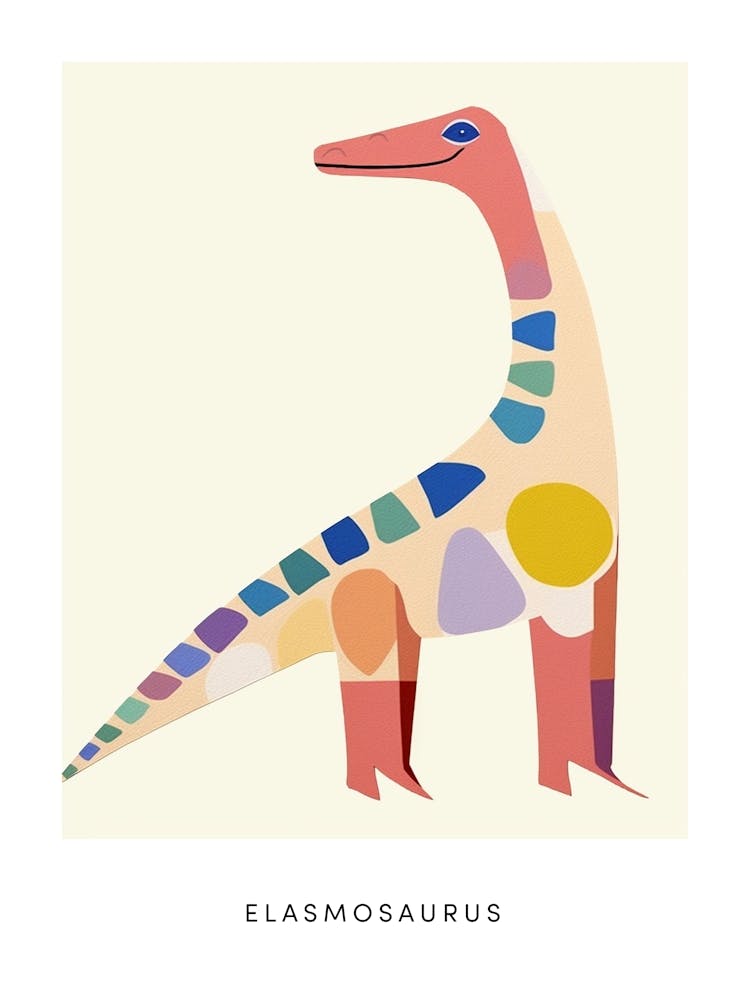 Nursery Dinosaur Art Elasmosaurus 2 Poster