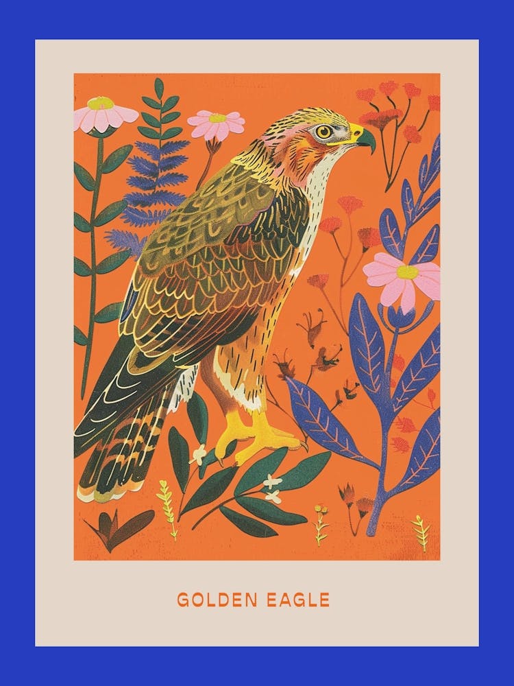 Spring Birds Poster Golden Eagle
