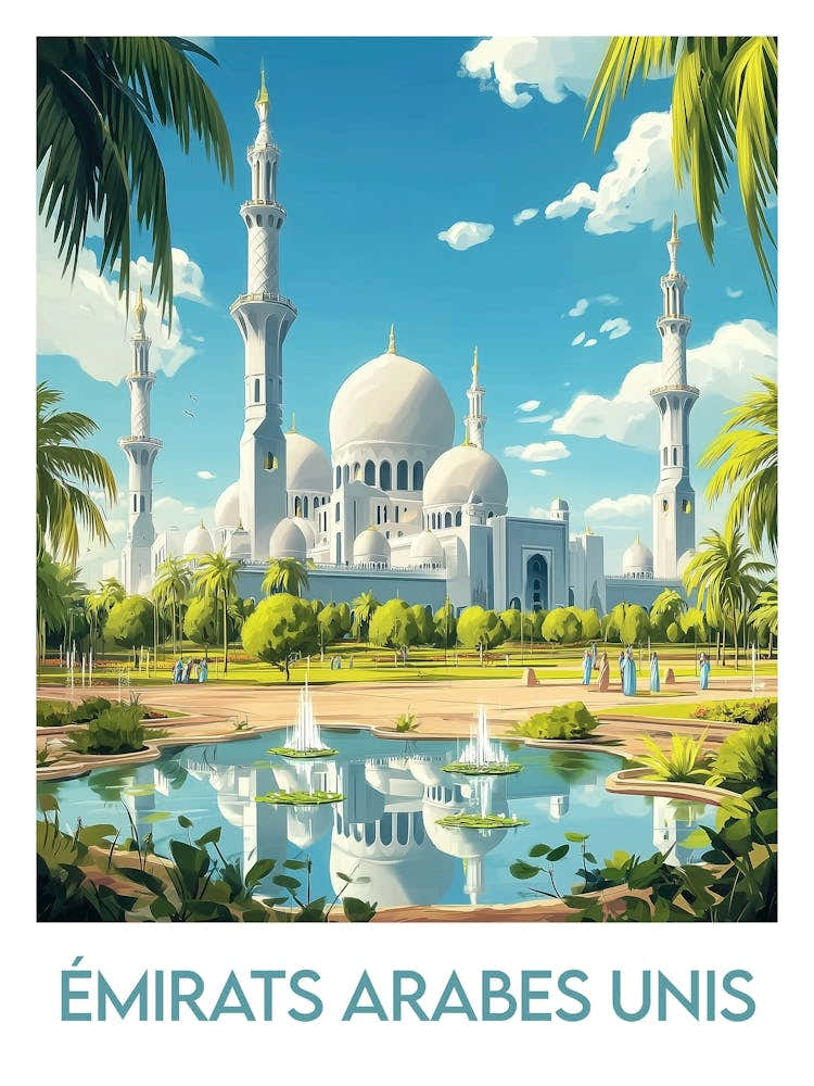 Affiche de voyage Émirats Arabes Unis 1