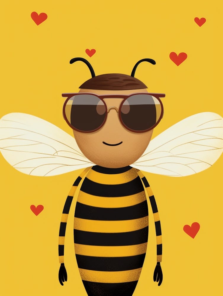 Little Honey Bee 3 Wearing Sunglasses