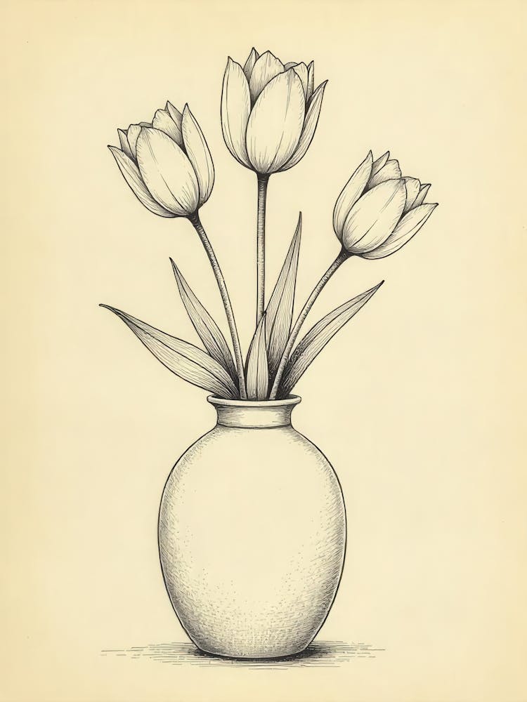Tulips In A Vase