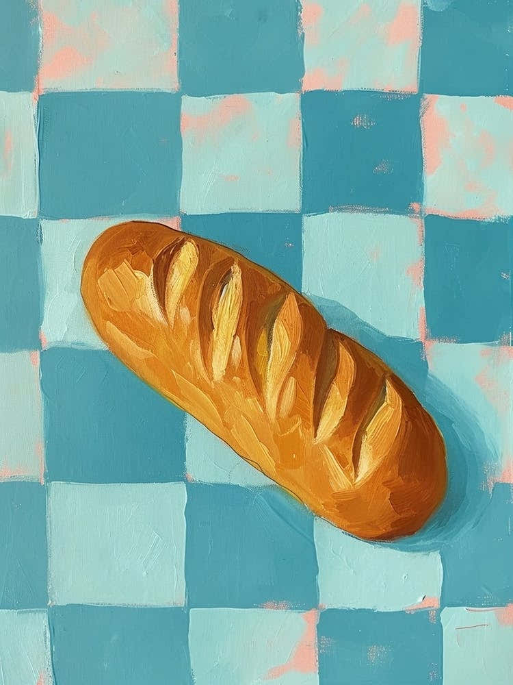 Baguette Blue Checkerboard 4