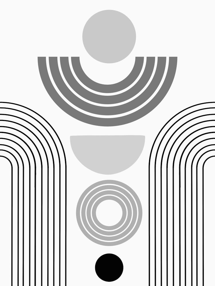 Abstract Black And White Painting 13