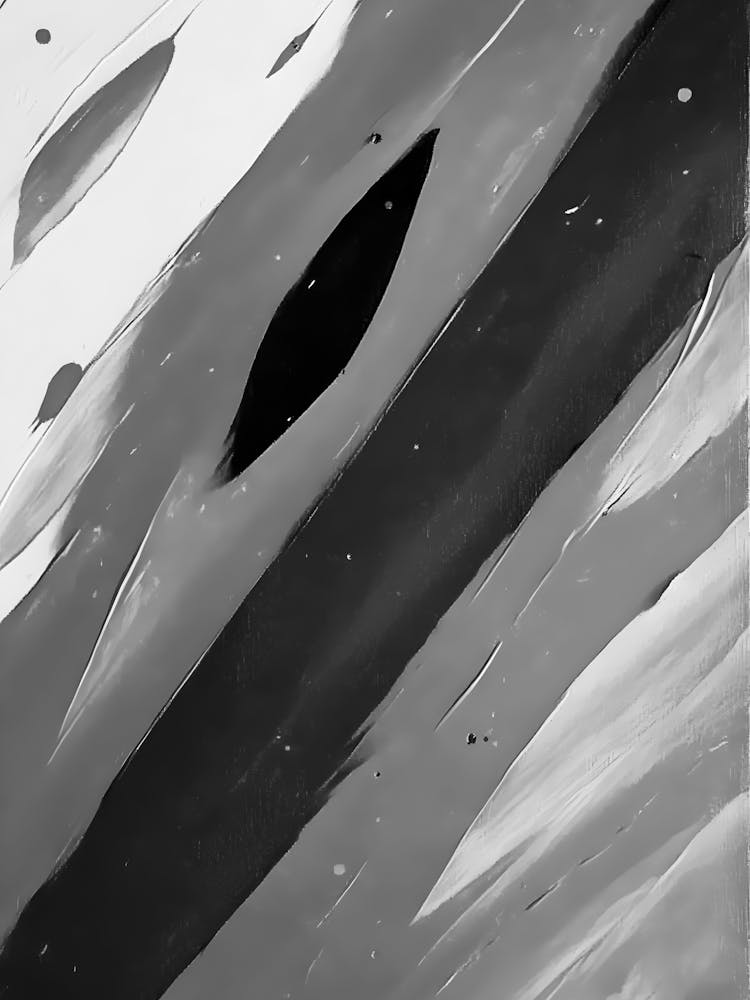 Black And White Abstract Painting 16