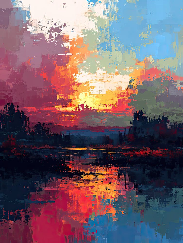 Sunset Over The Water | Pixel Art Series 1
