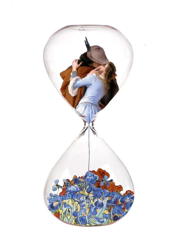 The Kiss Hayez Hourglass Of Love