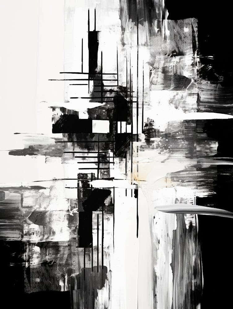 Echo Abstract Black And White 1