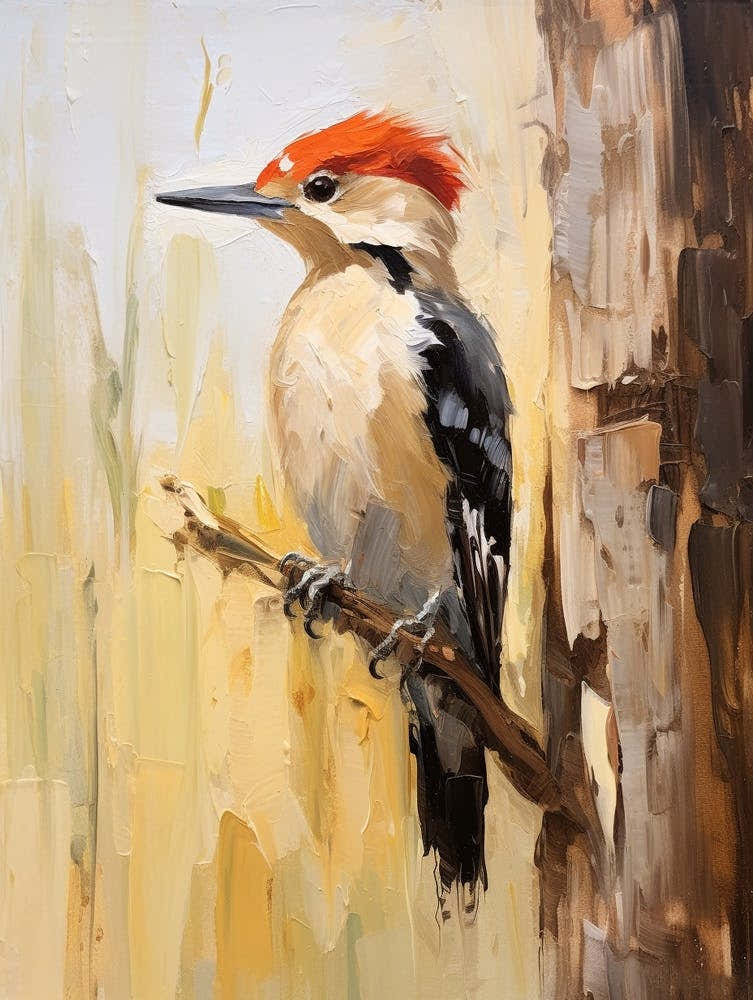Bird Painting Woodpecker 2
