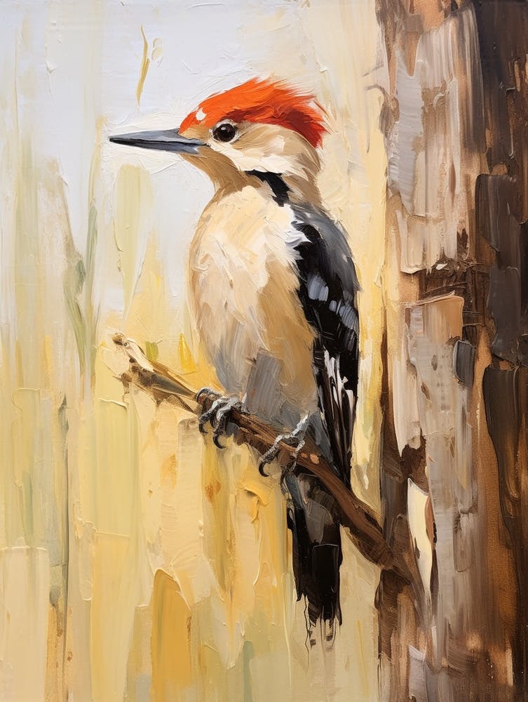 Bird Painting Woodpecker 2