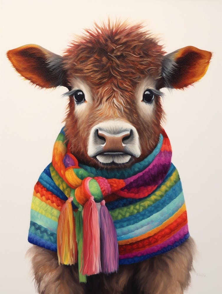 Baby Animal Wearing Sweater Bison 2