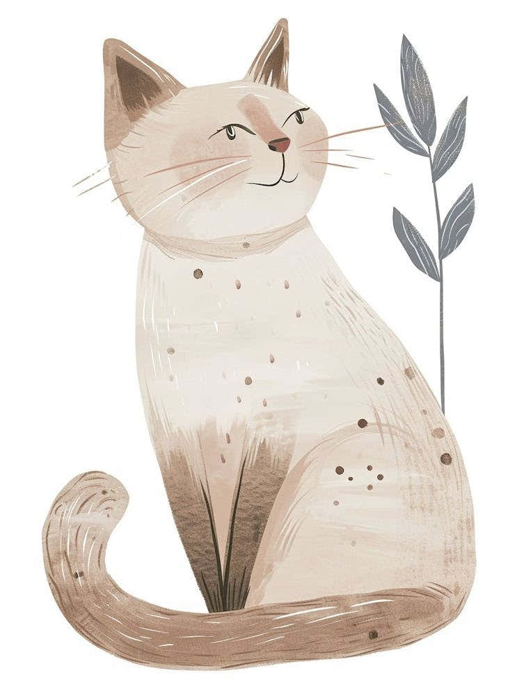 Highlander Cat Clipart Illustration 2