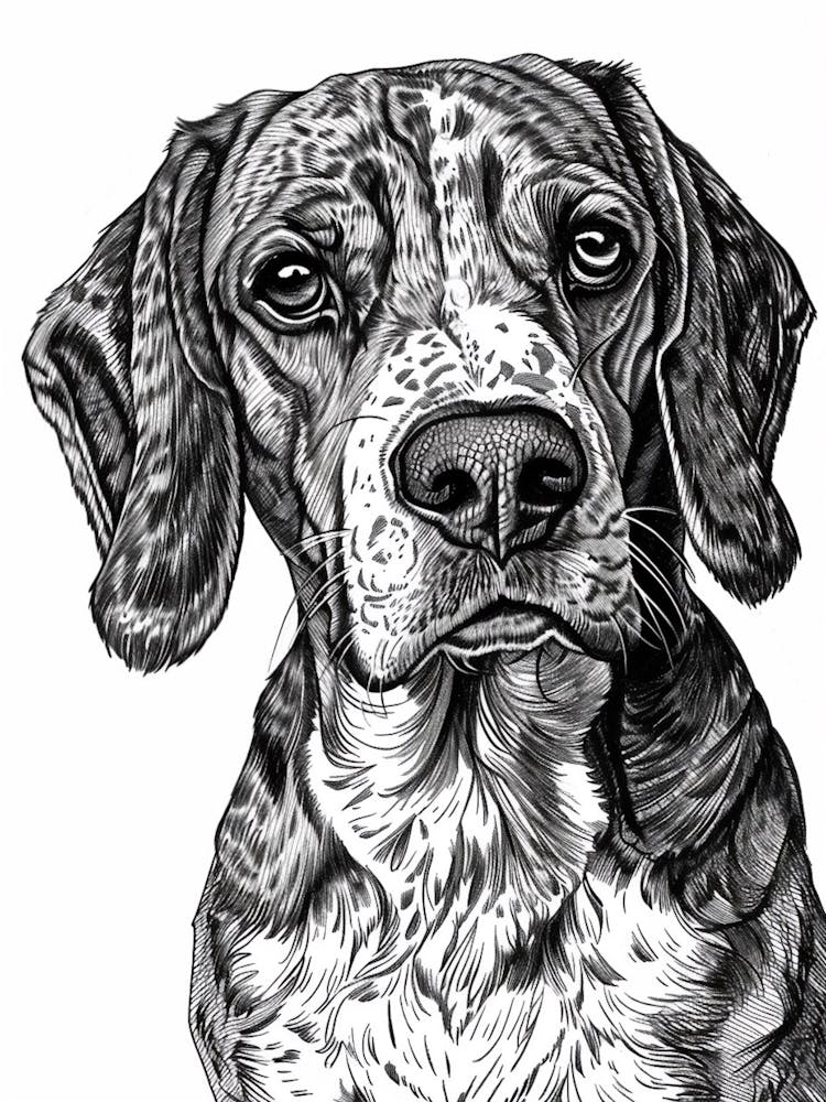 Beagle Dog Line Sketch 2