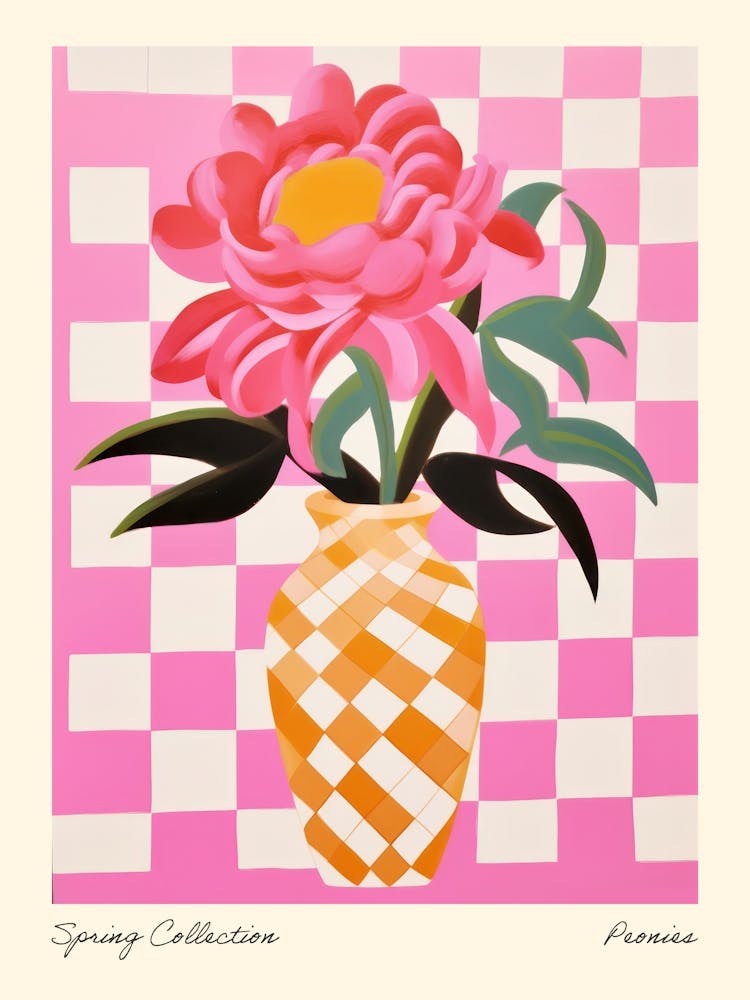 Spring Collection Peonies Flower Vase 3