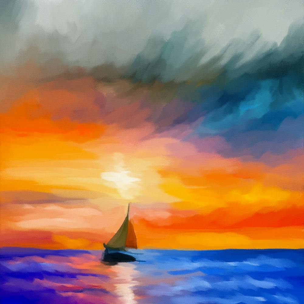 Boat Pastel Art